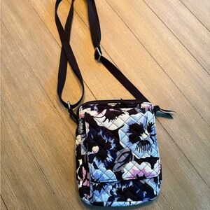 Vera Bradley Black and White Floral Crossbody Bag